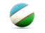 Uzbekistan. Football icon. Download icon.