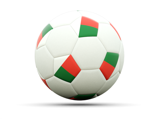 Football icon. Illustration of flag of Madagascar