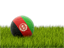 Afghanistan. Football in grass. Download icon.