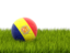 Andorra. Football in grass. Download icon.