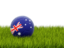 Australia. Football in grass. Download icon.