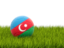 Azerbaijan. Football in grass. Download icon.