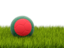 Бангладеш. Футбольная мяч в траве. Скачать иллюстрацию.