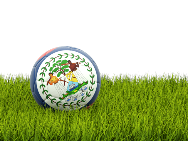 Football in grass. Download flag icon of Belize at PNG format