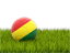 Bolivia. Football in grass. Download icon.