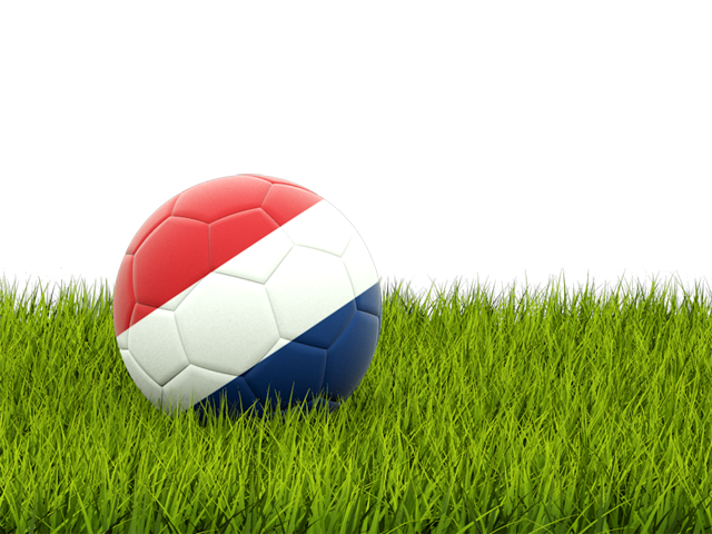 Football in grass. Download flag icon of Bonaire at PNG format