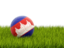 Cambodia. Football in grass. Download icon.