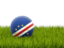 Cape Verde. Football in grass. Download icon.