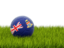 Cayman Islands. Football in grass. Download icon.