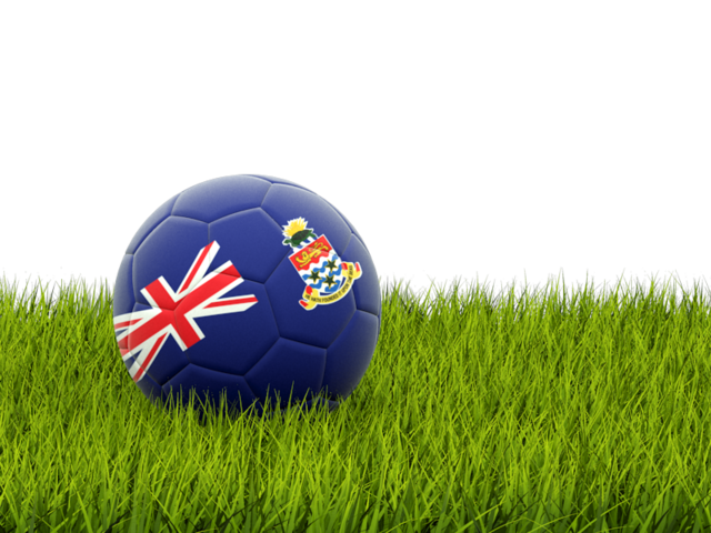Football in grass. Download flag icon of Cayman Islands at PNG format