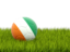 Cote d'Ivoire. Football in grass. Download icon.