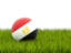 Egypt. Football in grass. Download icon.