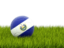 El Salvador. Football in grass. Download icon.