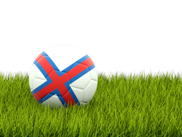 Football in grass. Download flag icon of Faroe Islands at PNG format