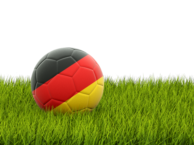 Football in grass. Download flag icon of Germany at PNG format