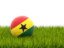 Ghana. Football in grass. Download icon.