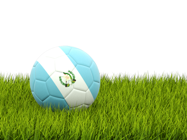 Football in grass. Download flag icon of Guatemala at PNG format