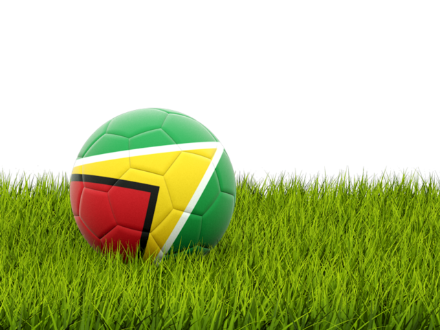 Football in grass. Download flag icon of Guyana at PNG format