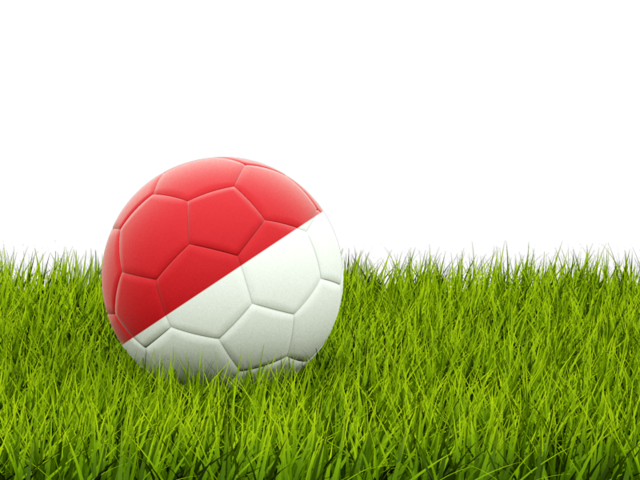 Football In Grass Illustration Of Flag Of Indonesia