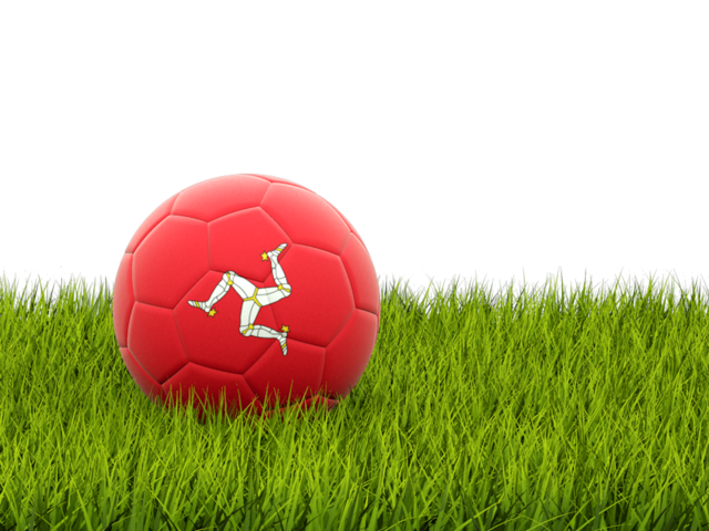 Football in grass. Download flag icon of Isle of Man at PNG format