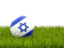 Israel. Football in grass. Download icon.