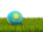 Kazakhstan. Football in grass. Download icon.