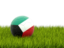 Kuwait. Football in grass. Download icon.