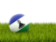 Lesotho. Football in grass. Download icon.