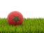 Morocco. Football in grass. Download icon.