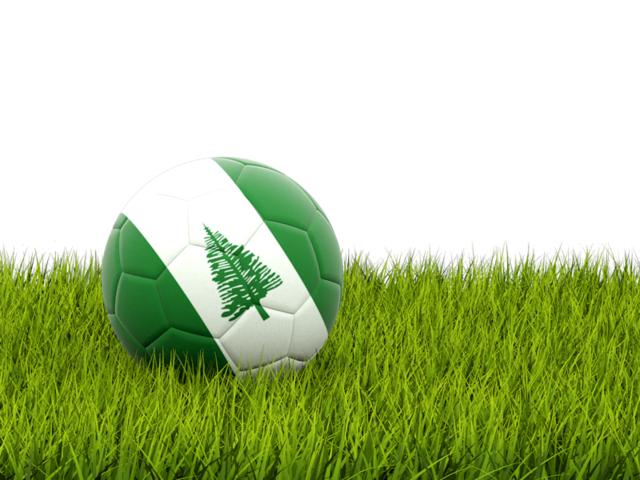 Football in grass. Download flag icon of Norfolk Island at PNG format