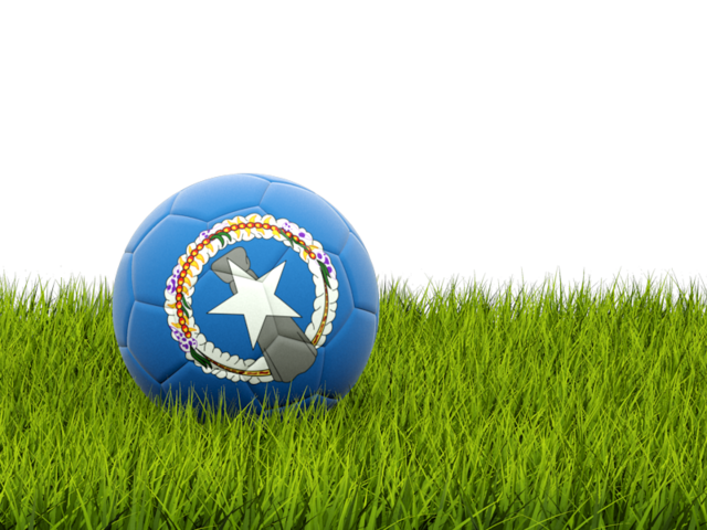 Football in grass. Download flag icon of Northern Mariana Islands at PNG format