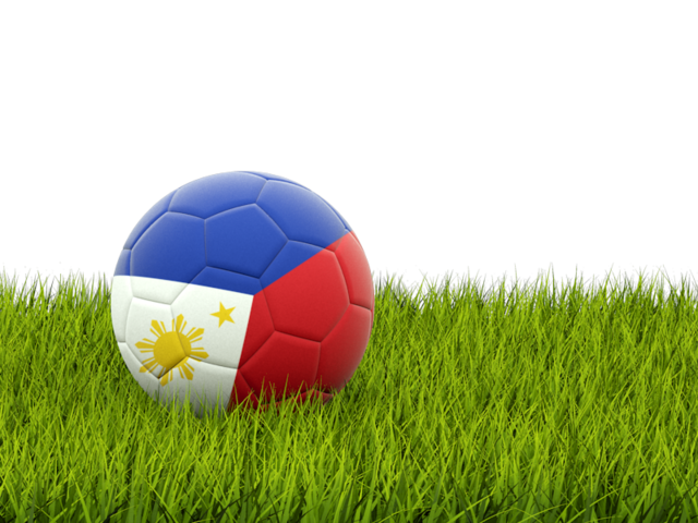 Football in grass. Download flag icon of Philippines at PNG format