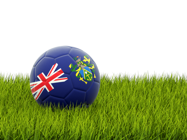 Football in grass. Download flag icon of Pitcairn Islands at PNG format