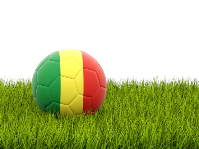 Football in grass. Download flag icon of Republic of the Congo at PNG format