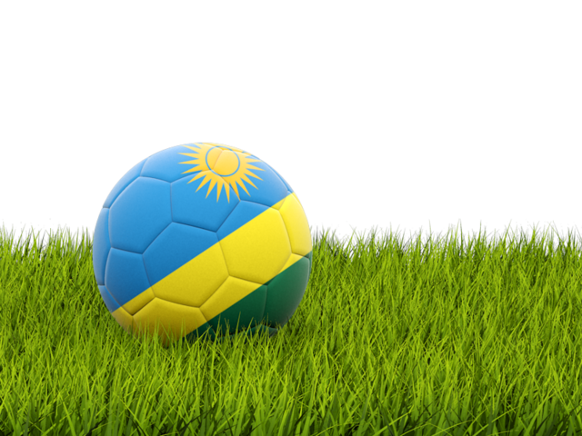 Football in grass. Download flag icon of Rwanda at PNG format