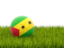 Sao Tome and Principe. Football in grass. Download icon.