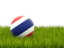 Thailand. Football in grass. Download icon.