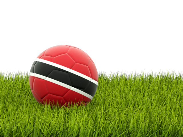 Футбольная мяч в траве. Скачать флаг. Тринидад и Тобаго