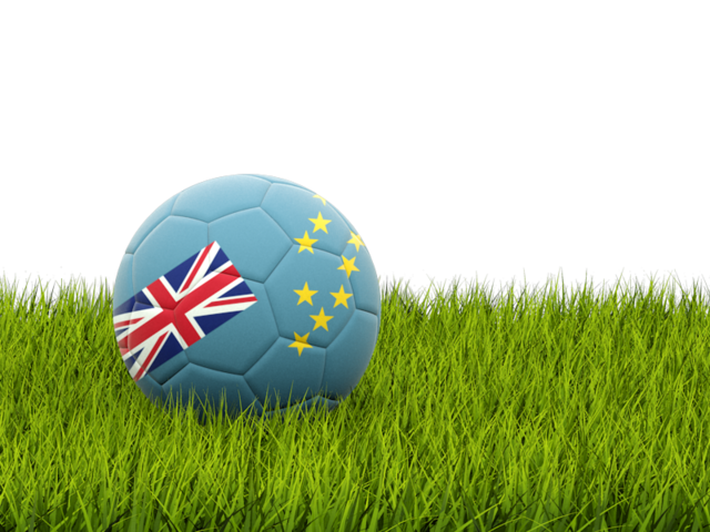 Football in grass. Download flag icon of Tuvalu at PNG format
