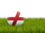 Flag of state of Alabama. Football in grass. Download icon
