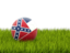 Flag of state of Mississippi. Football in grass. Download icon