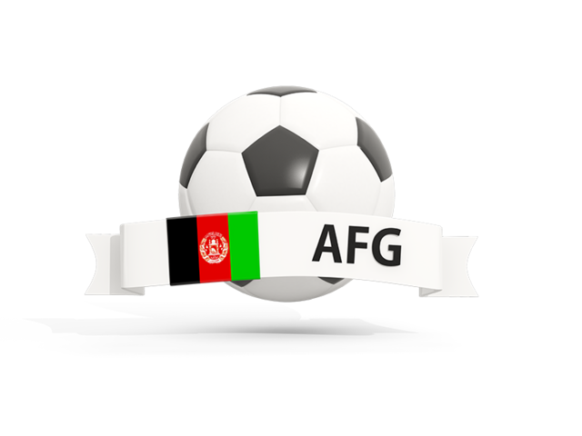 Football with banner. Download flag icon of Afghanistan at PNG format