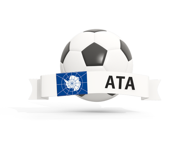 Football with banner. Download flag icon of Antarctica at PNG format