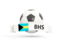 Bahamas. Football with banner. Download icon.