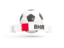 Bahrain. Football with banner. Download icon.