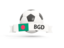 Bangladesh. Football with banner. Download icon.