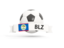 Belize. Football with banner. Download icon.