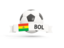 Bolivia. Football with banner. Download icon.