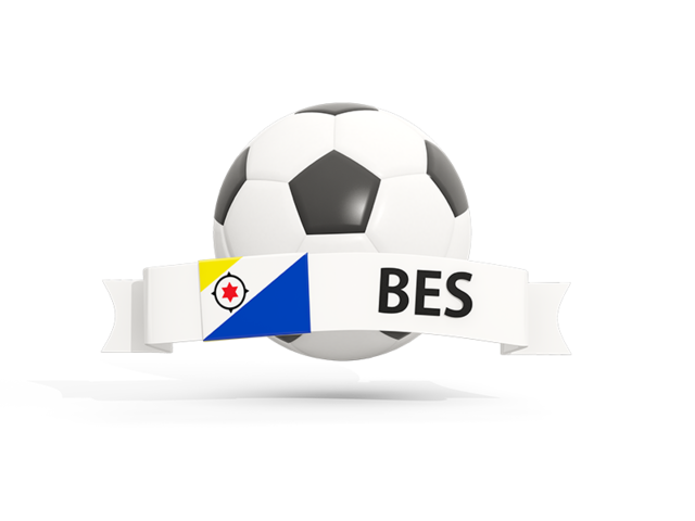 Football with banner. Download flag icon of Bonaire at PNG format
