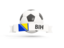 Bosnia and Herzegovina. Football with banner. Download icon.